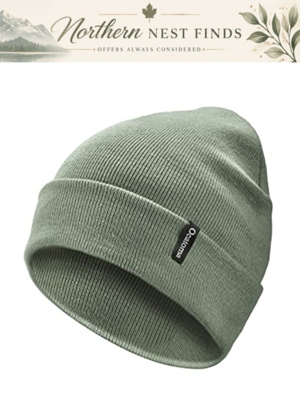 Acrylic Knit Cuffed Slouchy Beanie Hat for Men Women